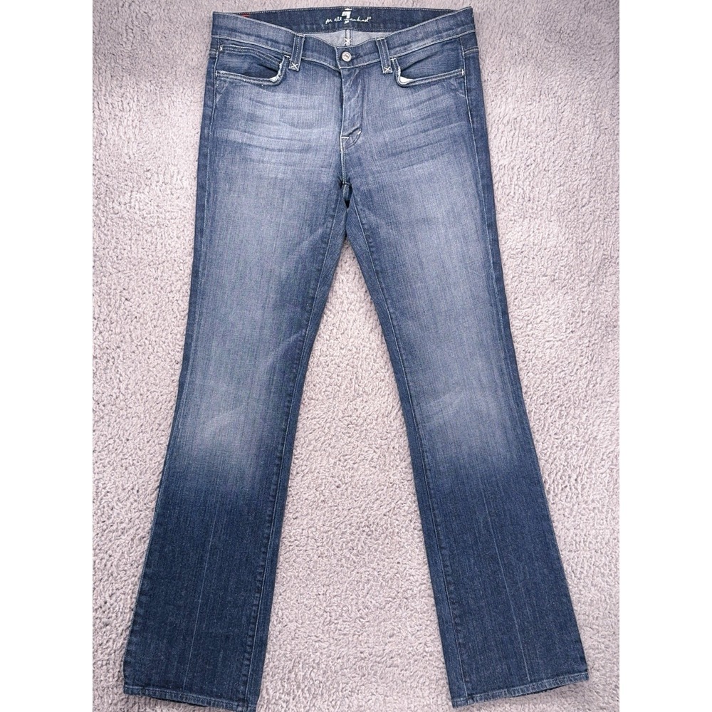 7 For All Mankind Jagger Womens Jeans 32 Bootcut Medium Wash Y2K Denim
